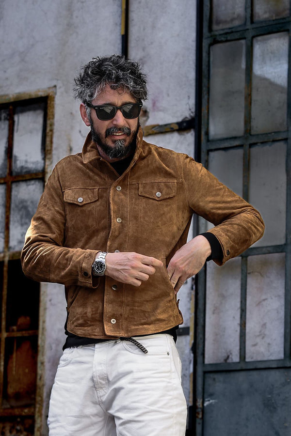 Ale Suede Jacket Men's unisex Barone firenze