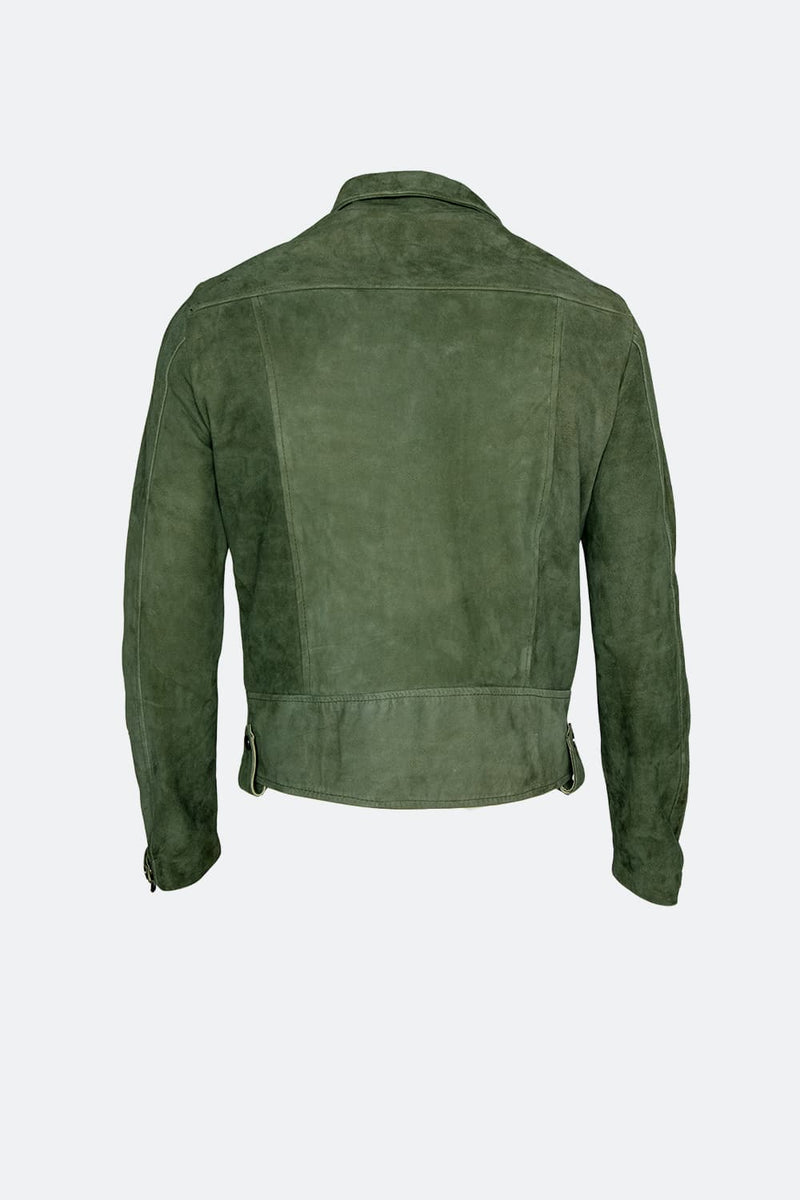 Ale Green Suede Men’s Jacket unisex Barone firenze - 13