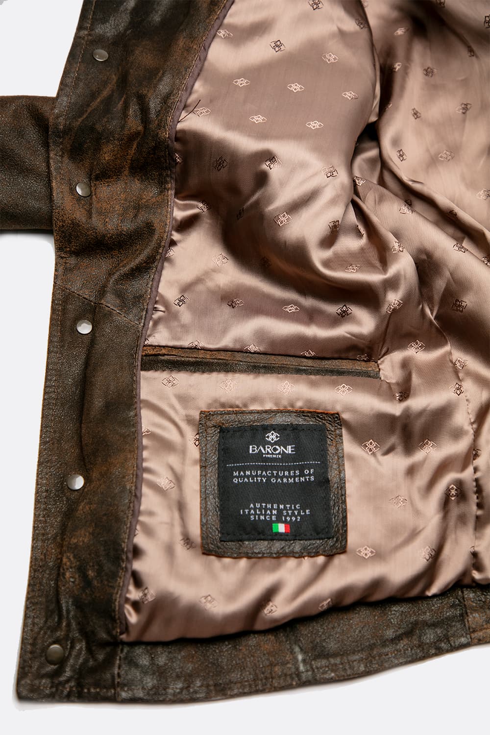Ale Rock Dark Brown Jacket unisex Barone firenze - 8