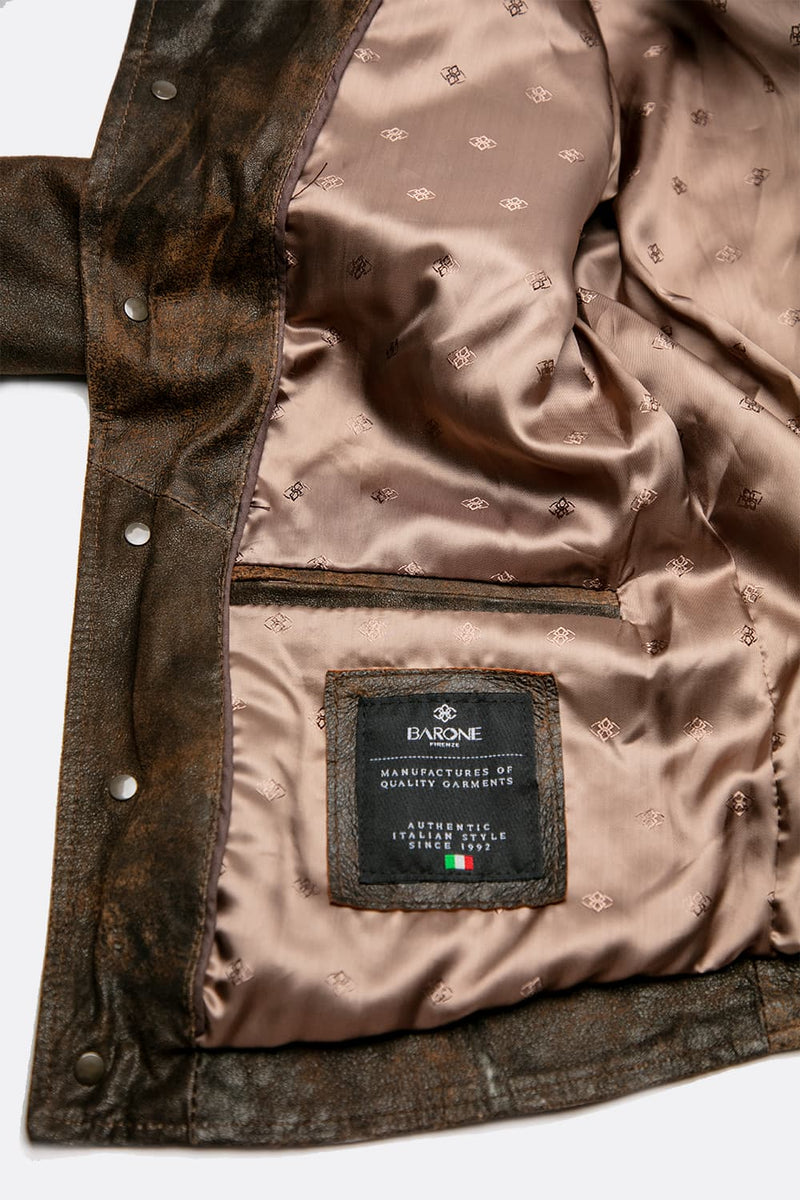 Ale Rock Dark Brown Jacket unisex Barone firenze - 8
