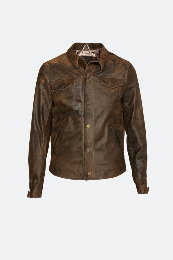 Ale Rock Dark Brown Jacket unisex Barone firenze