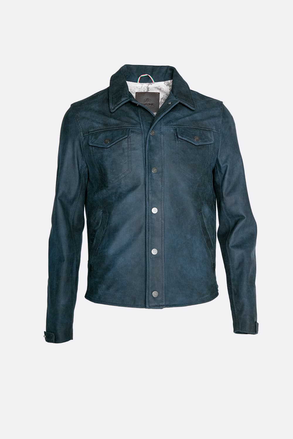 Ale Blue Suede Jacket Men's unisex Barone firenze - 2