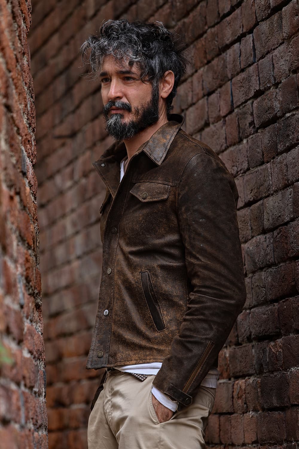 Ale Rock Dark Brown Jacket unisex Barone firenze - 3