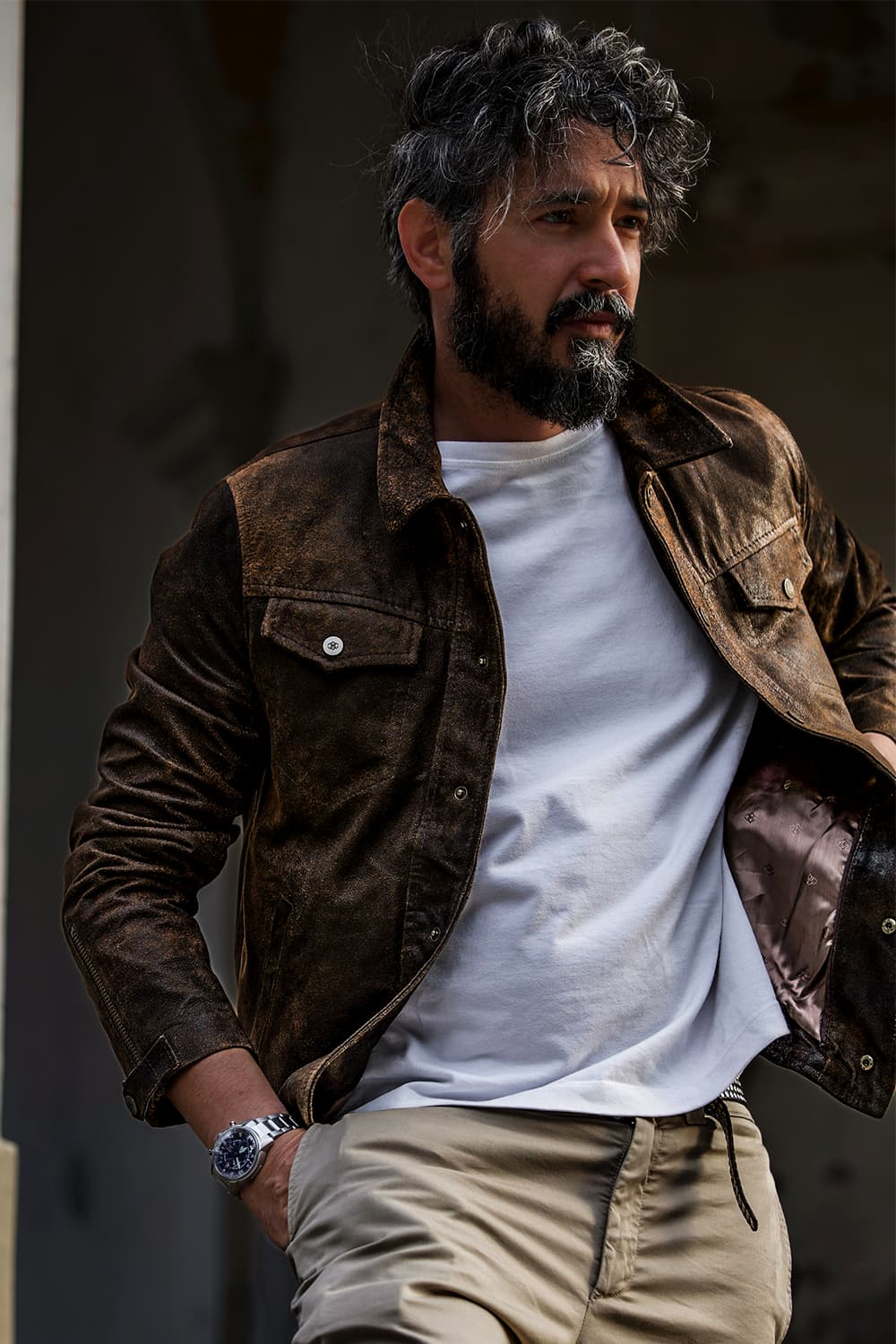 Ale Rock Dark Brown Jacket unisex Barone firenze - 1