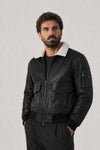 Aviator Shearling Style Black man Barone firenze - 3