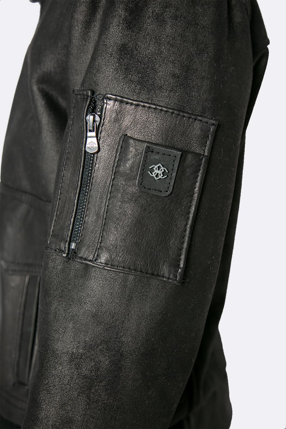 Aviator Shearling Style Black man Barone firenze - 10