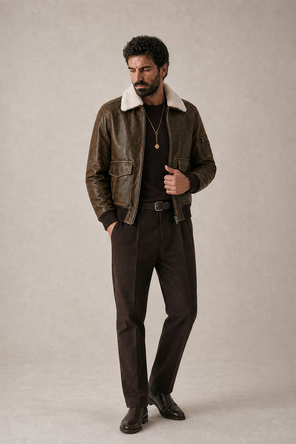 Aviator Jacket Rock  man Barone firenze - 3
