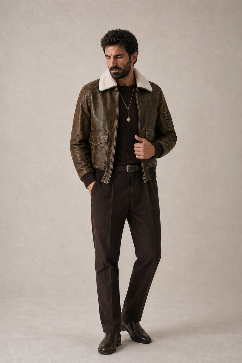 Aviator Jacket Rock  man Barone firenze - 3