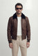 Aviator Dark Brown Leather Jacket man Barone firenze - 3