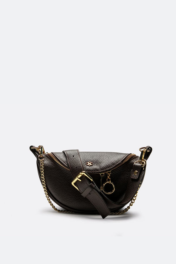 Bea Pouch Dark Brown donna Barone firenze