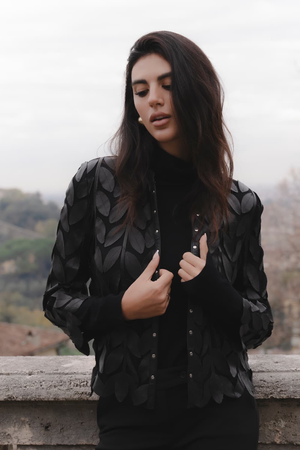 Leaves Jacket woman Barone firenze - 2