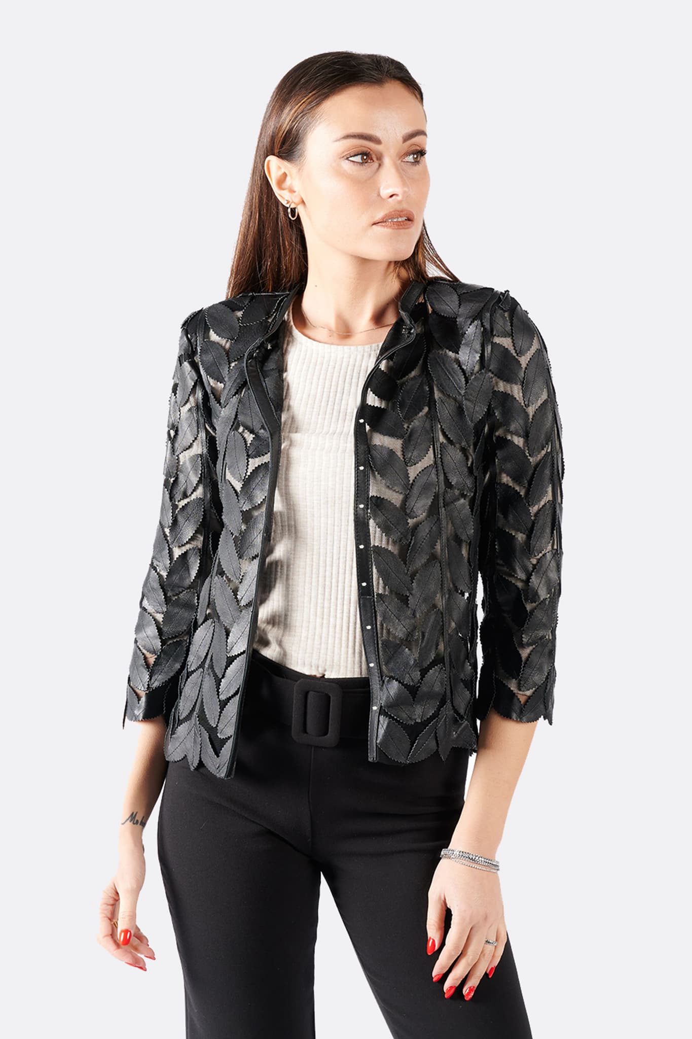 Leaves Jacket woman Barone firenze - 3