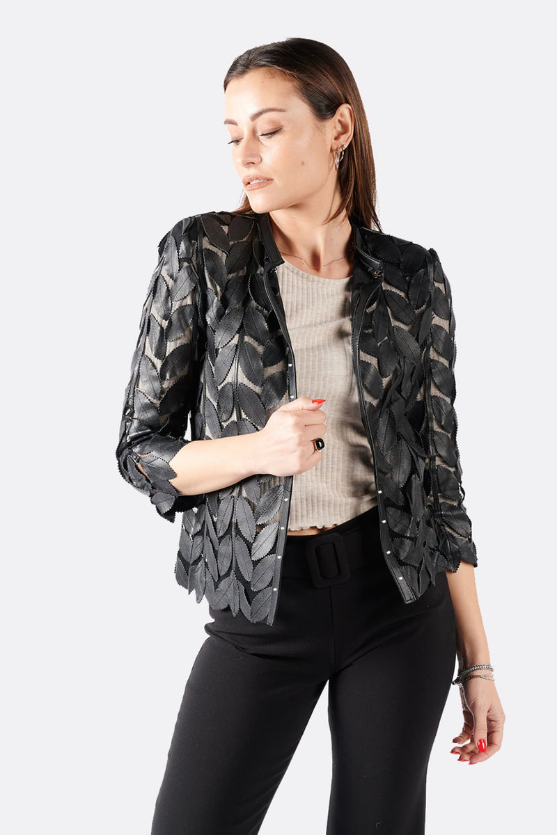 Leaves Jacket woman Barone firenze - 1