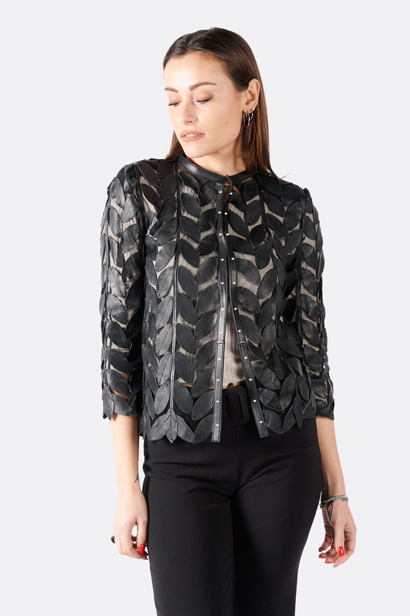 Leaves Jacket woman Barone firenze - 4