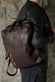 BRN - 050 Backpack in Dark Brown unisex Barone firenze - 5