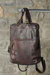 BRN - 050 Backpack in Dark Brown unisex Barone firenze - 7