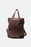 BRN - 050 Backpack in Dark Brown unisex Barone firenze - 2