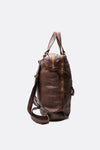 BRN - 050 Backpack in Dark Brown unisex Barone firenze - 9