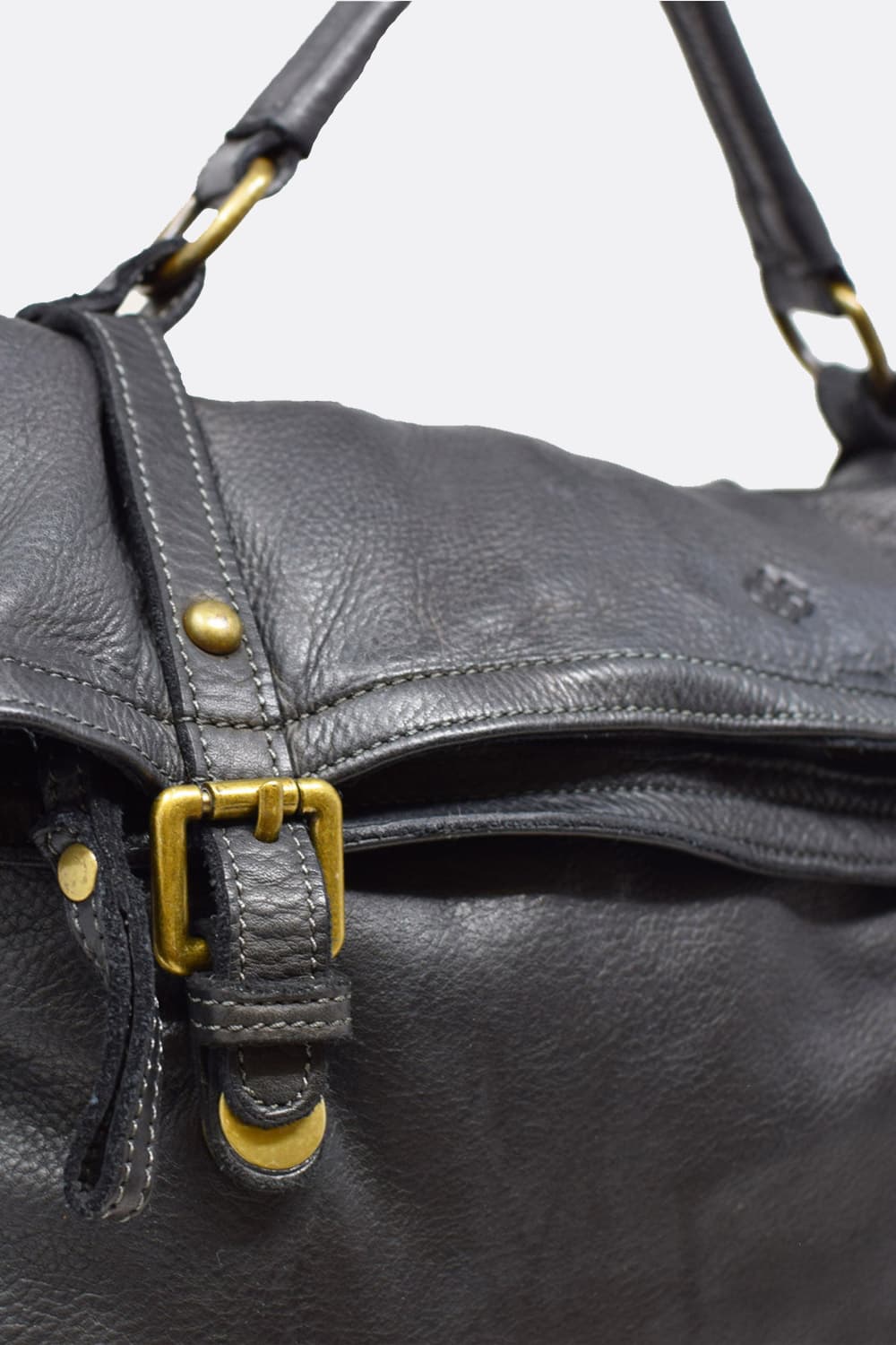 BRN - 050 Backpack in Black unisex Barone firenze - 8