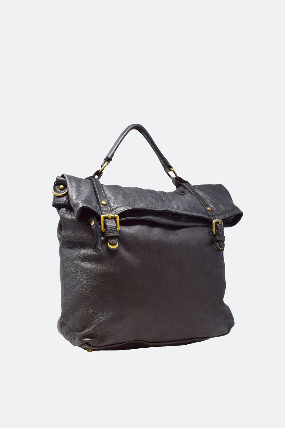 BRN - 050 Backpack in Black unisex Barone firenze - 6