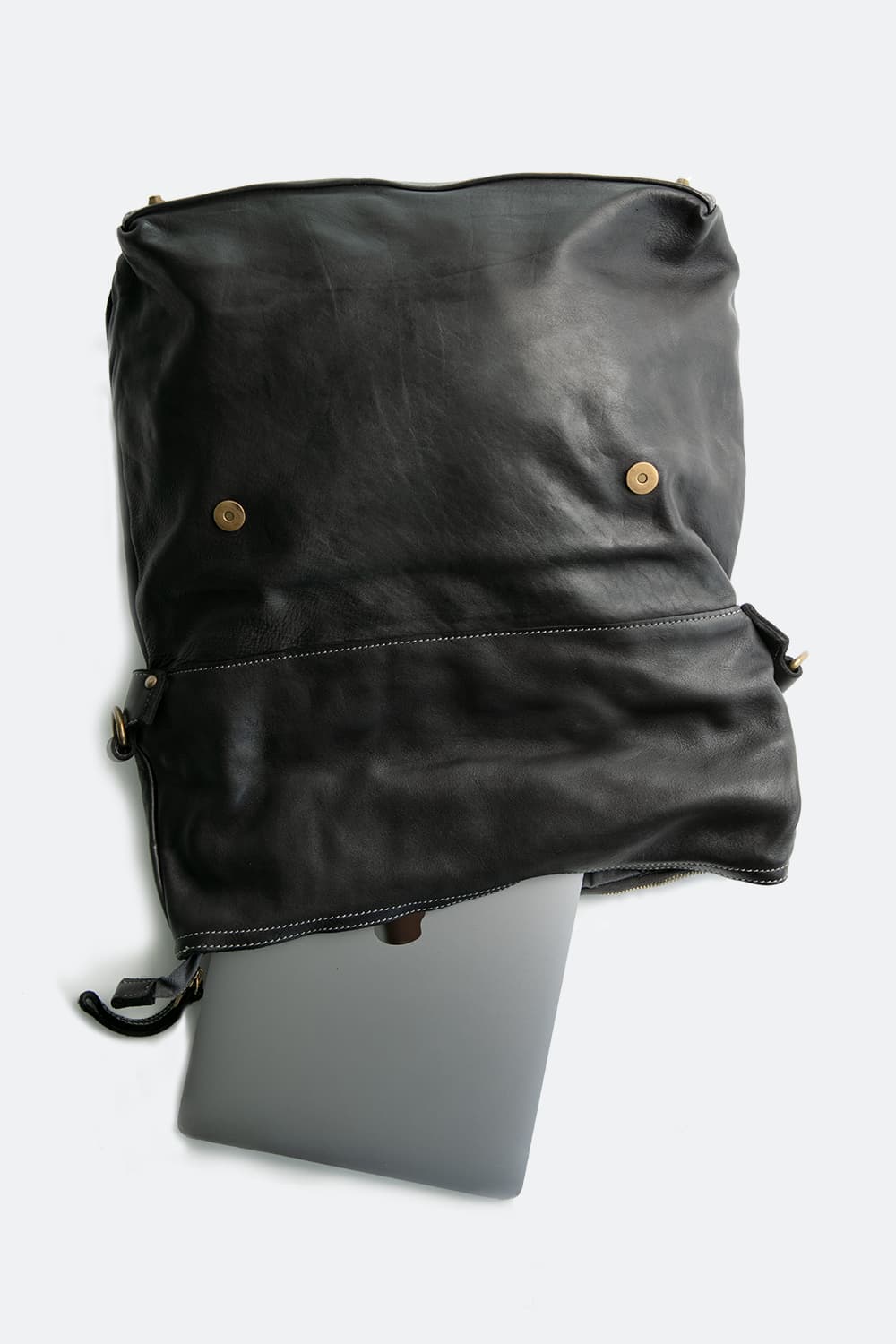 BRN - 050 Backpack in Black unisex Barone firenze - 1