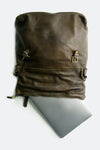 Brn 050 Green Backpack unisex Barone firenze - 2