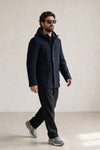 Cappotto Classico Uomo Lana con Cappuccio man Barone firenze - 3
