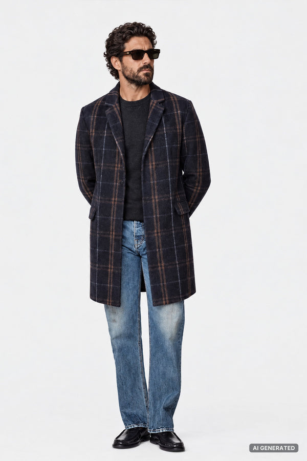 Men's Mixed Cashmere Classic Coat man Barone firenze