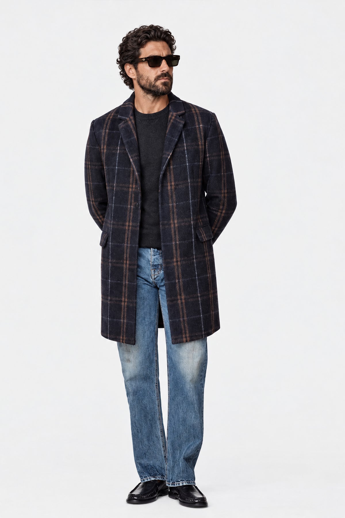 Men's Mixed Cashmere Classic Coat man Barone firenze - 2