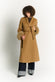 Cappotto Lungo Con Cintura e Manicotti Cammello woman Barone firenze - 1