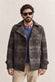 Cappotto Doppio Petto Uomo Misto Lana Scozzese Grigio man Barone firenze - 1