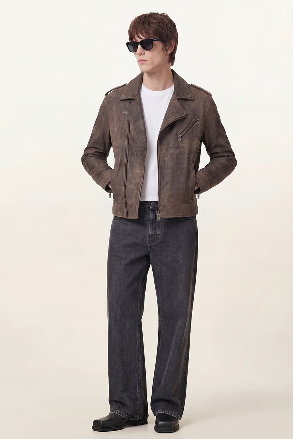 Chiodo Man Bis Nuvolato Dark Brown