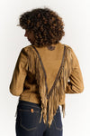 Women’s Suede Fringe Biker Jacket woman Barone firenze - 9