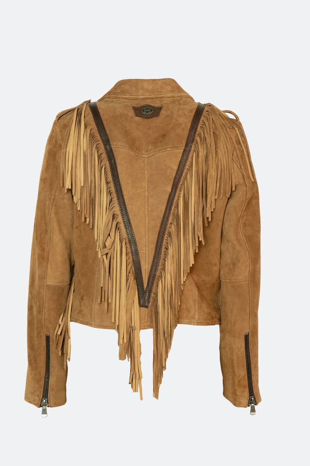 Women’s Suede Fringe Biker Jacket woman Barone firenze - 11