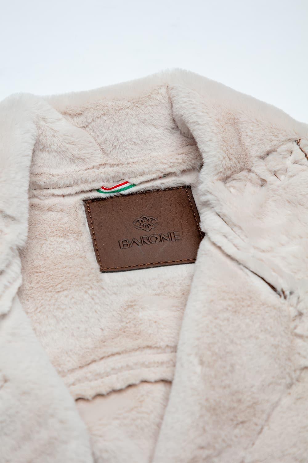 Chiodo Shearling Style Women's Dark Brown unisex Barone firenze - 6