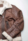 Chiodo Shearling Style Women's Dark Brown unisex Barone firenze - 4