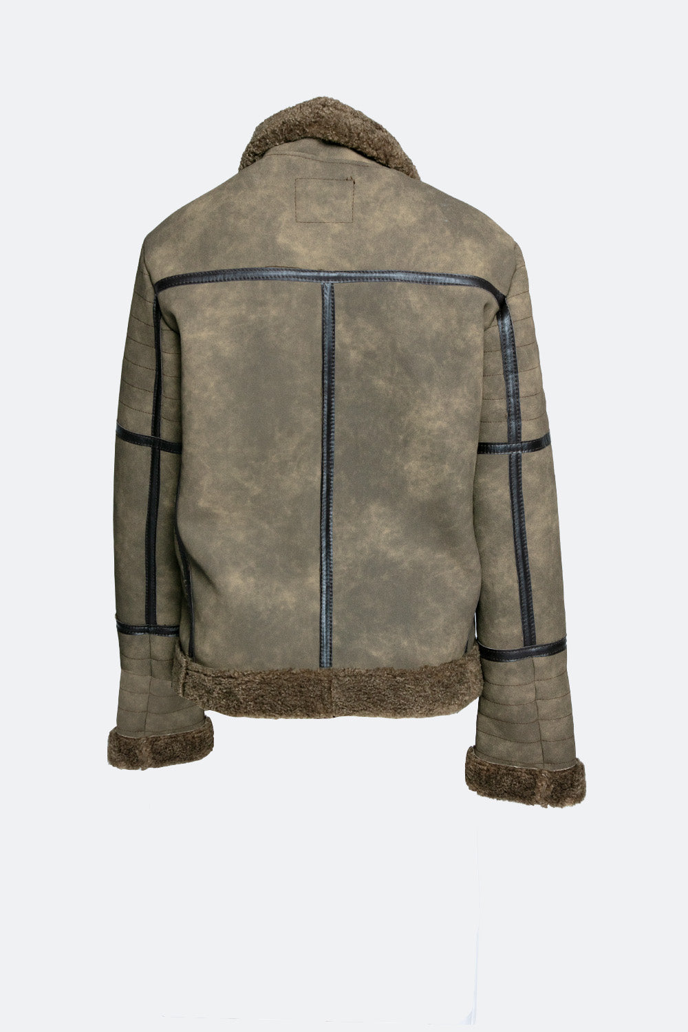 Chiodo Shearling Style Donna Verde woman Barone firenze - 9