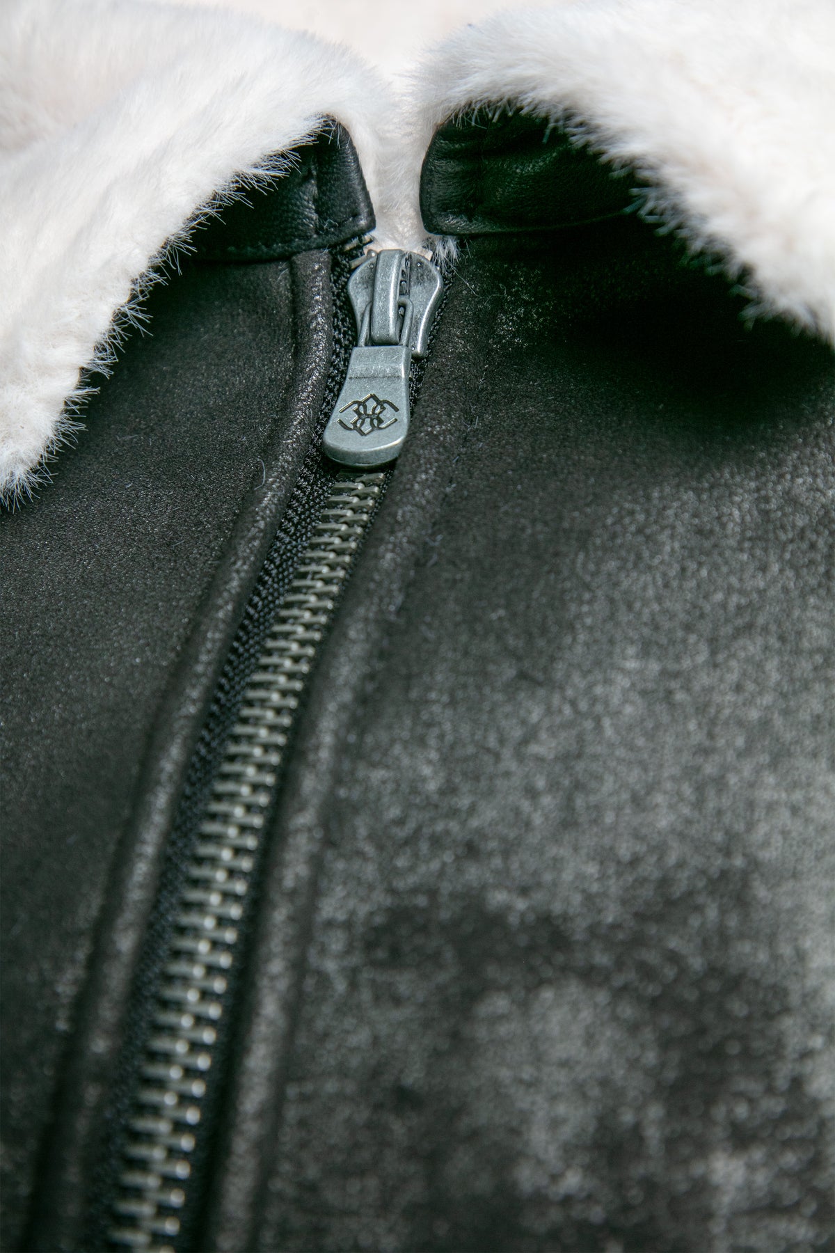Elton Gold Colletto Shearling Style Nero Panna man Barone firenze - 2