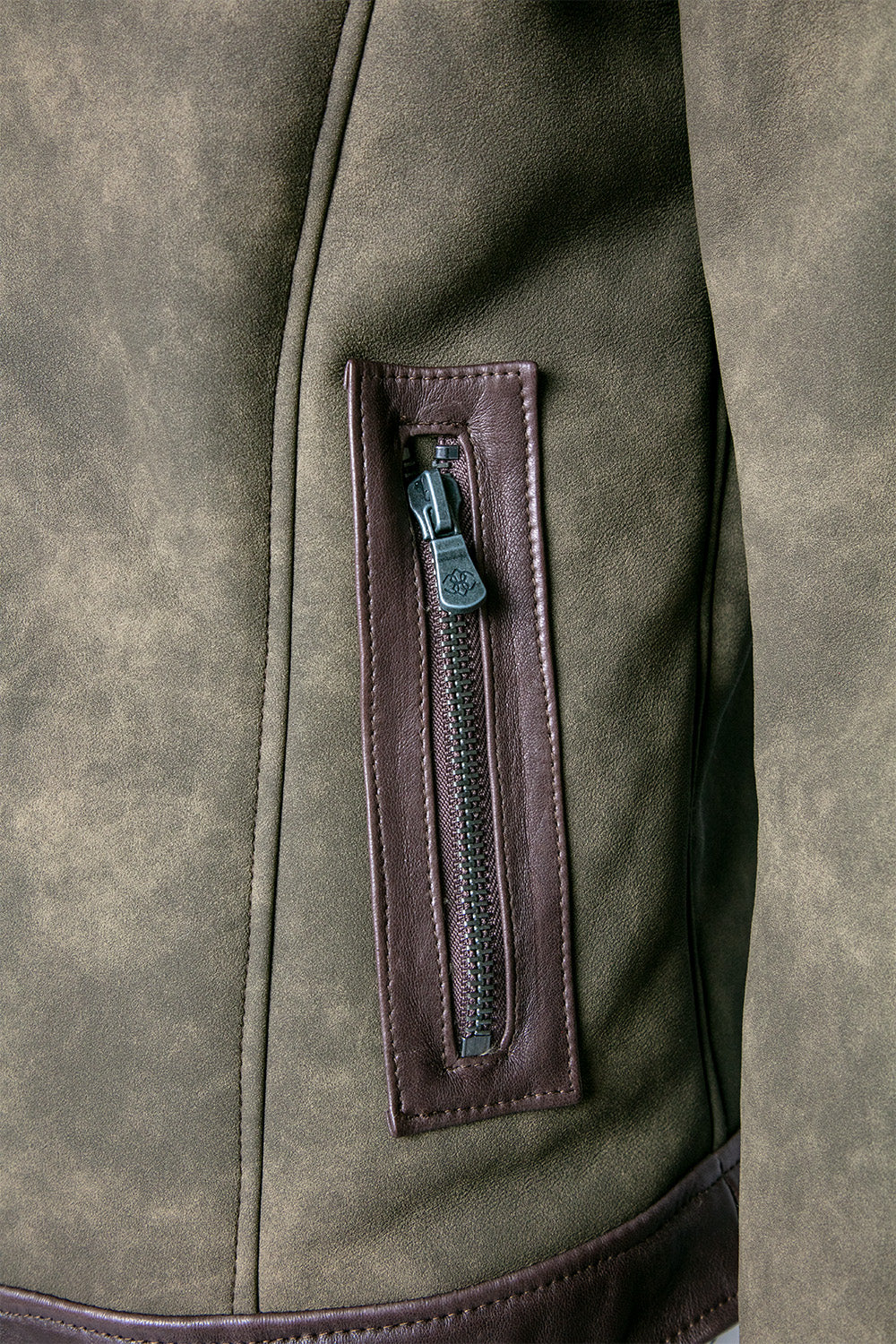 Elton Gold Colletto Shearling Style Verde man Barone firenze - 5