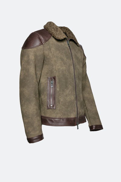 Elton Gold Colletto Shearling Style Verde
