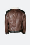 Elton Shearling Style Collar Dark Brown man Barone firenze - 10