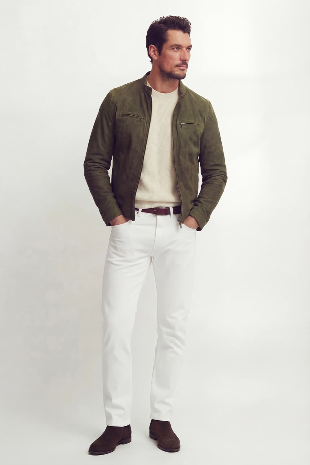 Elton Oleato Verde Giacca Uomo in vera pelle 100% Made in Italy - Barone Firenze