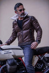 Elton Shearling Style Collar Dark Brown man Barone firenze - 3