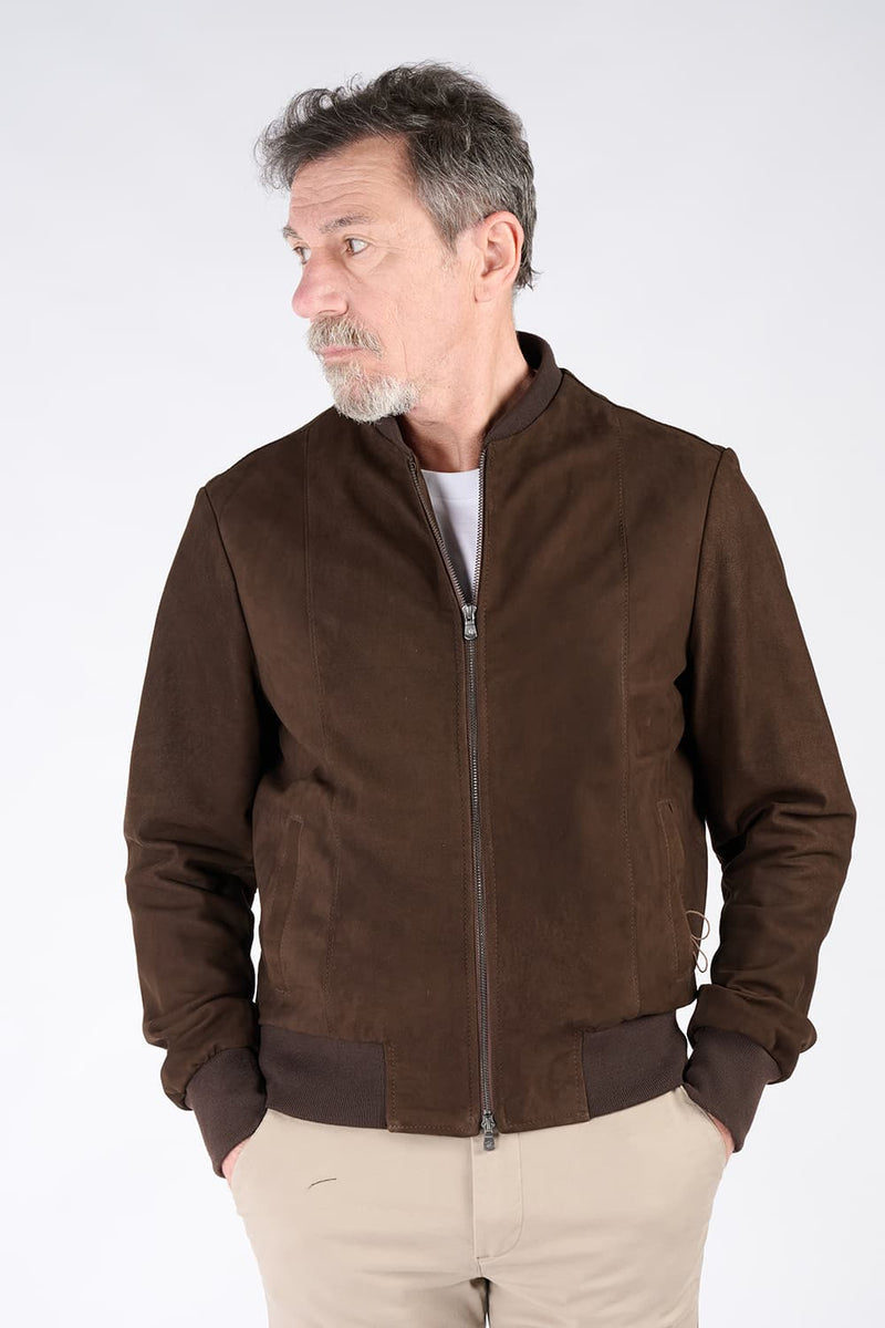 Enrico Dark Brown Suede man Barone firenze - 4