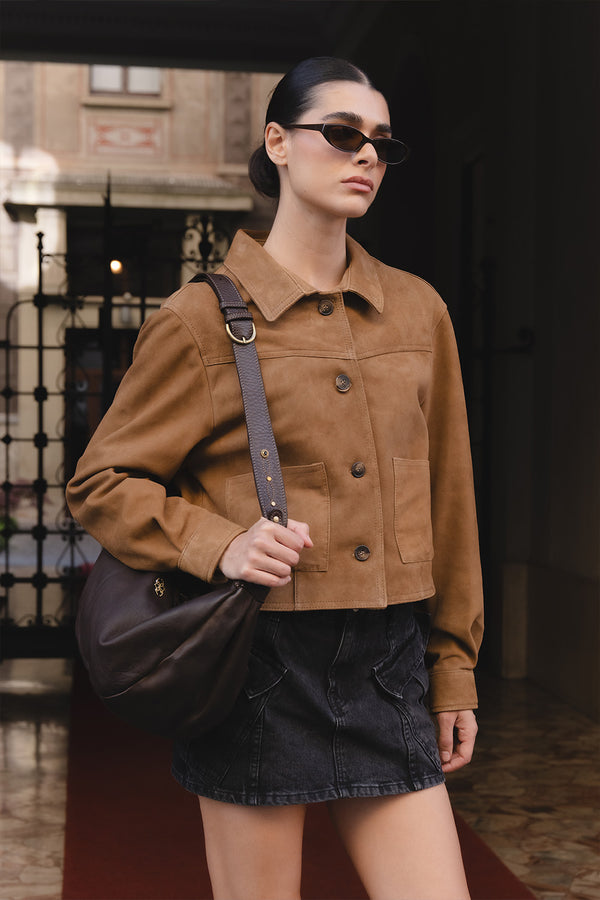 Santa Croce Belt Bag in Dark Brown woman Barone firenze