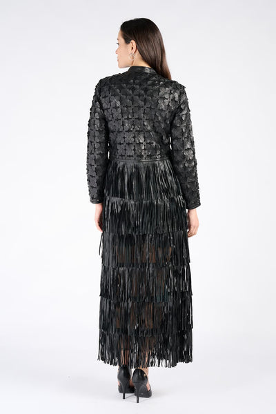 Long Flowers and Fringes Jacket