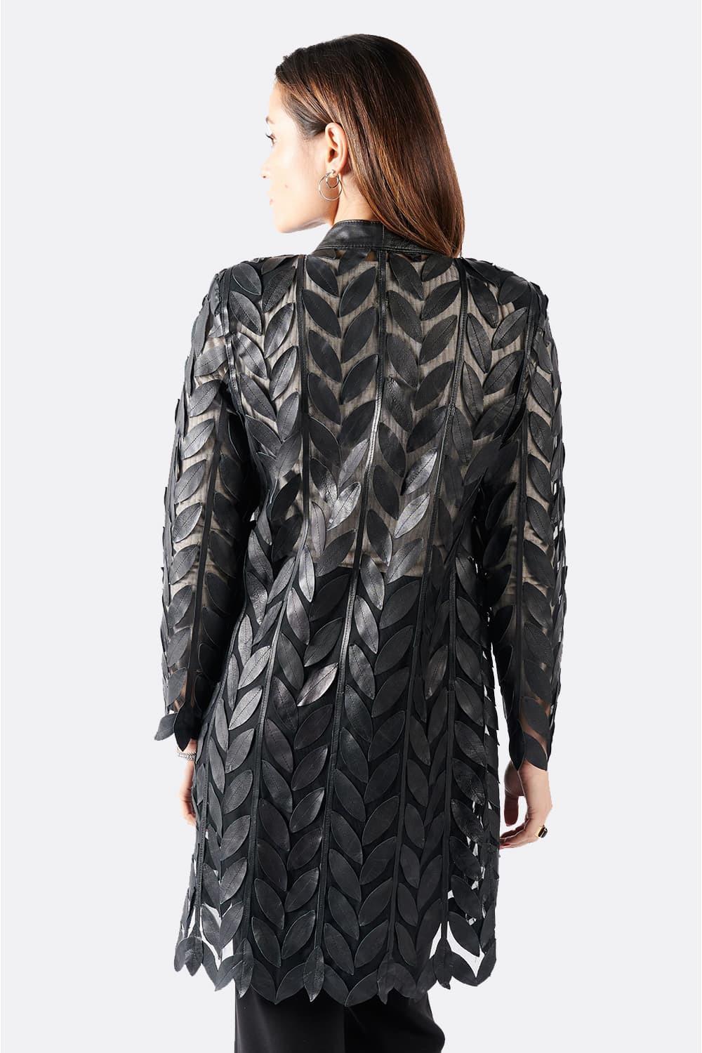 Long Leaves Jacket with Zip woman Barone firenze - 3