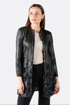 Fringe, Studs and Zip Jacket woman Barone firenze - 4