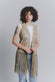 Olive Macramé Vest woman Barone firenze - 1