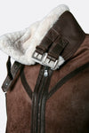 Ginevra Dark Brown Shearling Style woman Barone firenze - 3